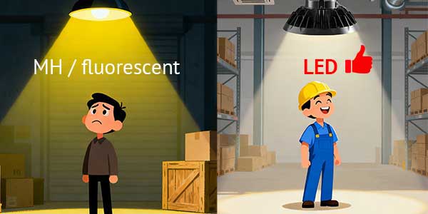 led vs mh/fluorescent