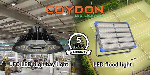 ufo led high bay light and led flood light warranty 5 years