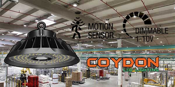 cloche LED UFO avec détecteur de mouvement ou gradateur 1-10V