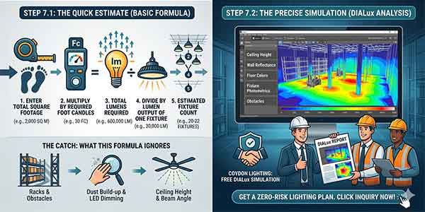 Come pianificare il layout della vostra illuminazione industriale